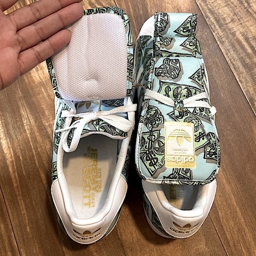 Adidas Originals x Jeremy Scott • Money Print Superstar Sneakers - Picture 8 of 16